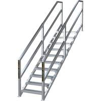 SmartStairs 6-10 Steps Modular Construction Stair System, 75" H Ontario Packaging