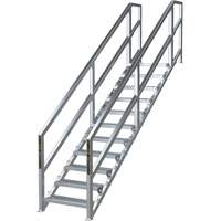 SmartStairs 11-16 Steps Modular Construction Stair System, 120" H Ontario Packaging