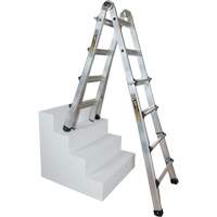 Telescoping Multi-Position Ladder, Aluminum, 300 lbs., CSA Grade 1A Ontario Packaging