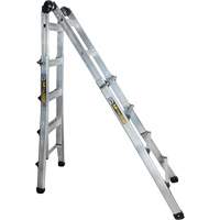 Telescoping Multi-Position Ladder, Aluminum, 300 lbs., CSA Grade 1A Ontario Packaging
