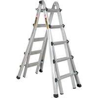Telescoping Multi-Position Ladder, Aluminum, 300 lbs., CSA Grade 1A Ontario Packaging