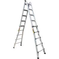 Telescoping Multi-Position Ladder, Aluminum, 300 lbs., CSA Grade 1A Ontario Packaging