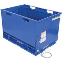 Contenant autobasculeur &agrave; fond ouvrant, Acier, 1 vg³, Bleu Ontario Packaging