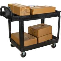 Utility Cart, 2 Tiers, 25-5/8" x 33-1/2" x 43-3/4", 550 lbs. Capacity Ontario Packaging