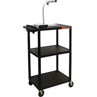 Electric Utility Cart, 3 Tiers, 24" x 42" x 18", 300 lbs. Capacity Ontario Packaging