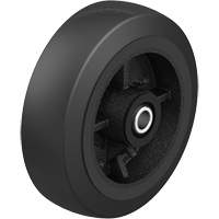 Black Rubber on Black Cast Iron Core Wheel, 12" (304.8 mm) Dia. x 2-1/2" (64 mm) W, 396.8 lbs. (180 kg) Capacity Ontario Packaging