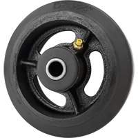 Mold-On Rubber Wheel, 5'' (127 mm) Dia. x 1-1/2" (38 mm) W, 400 lbs. (181 kg.) Capacity Ontario Packaging