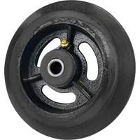 Mold-On Rubber Wheel, 6'' (152 mm) Dia. x 1-1/2" (38 mm) W, 450 lbs. (204 kg.) Capacity Ontario Packaging