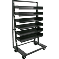 Single-Sided Heavy Duty A-Frame Cart with 6 Trays, 38" x 25" x 63", 2500 lbs. Capacity Ontario Packaging