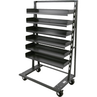 Single-Sided Heavy Duty A-Frame Cart with 6 Trays, 38" x 25" x 63", 2500 lbs. Capacity Ontario Packaging