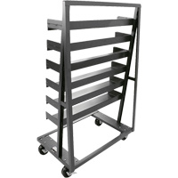 Single-Sided Heavy Duty A-Frame Cart with 6 Trays, 38" x 25" x 63", 2500 lbs. Capacity Ontario Packaging