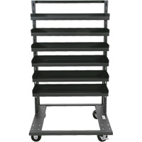 Single-Sided Heavy Duty A-Frame Cart with 6 Lipped Trays, 38" x 25" x 63", 2500 lbs. Capacity Ontario Packaging