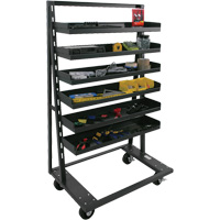 Single-Sided Heavy Duty A-Frame Cart with 6 Lipped Trays, 38" x 25" x 63", 2500 lbs. Capacity Ontario Packaging