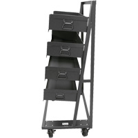 Single-Sided Heavy Duty A-Frame Cart with 4 Large Trays, 38" x 25" x 63", 2500 lbs. Capacity Ontario Packaging