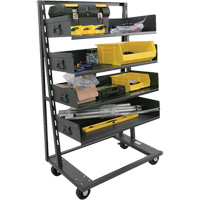 Single-Sided Heavy Duty A-Frame Cart with 4 Large Trays, 38" x 25" x 63", 2500 lbs. Capacity Ontario Packaging