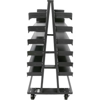 Double-Sided Heavy Duty A-Frame Cart with 12 Trays, 38" x 30" x 63", 2500 lbs. Capacity Ontario Packaging
