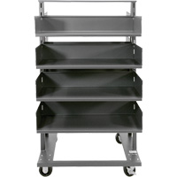 Double-Sided Heavy Duty A-Frame Cart with 8 Large Trays, 38" x 30" x 63", 2500 lbs. Capacity Ontario Packaging