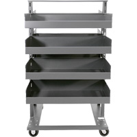 Double-Sided Heavy Duty A-Frame Cart with 8 Large Lipped Trays, 38" x 30" x 63", 2500 lbs. Capacity Ontario Packaging