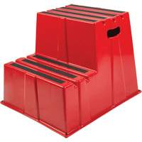 Industrial Step Stool, 2 Steps, 26" x 22-7/16" x 19-11/16" High Ontario Packaging