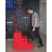 Industrial Step Stool, 3 Steps, 34-13/16" x 22-7/16" x 28-1/2" High Ontario Packaging