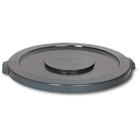 Round Brute&reg; Tops, Flat Lid, Plastic/Polyethylene, Fits Container Size: 15-5/8" Dia. Ontario Packaging