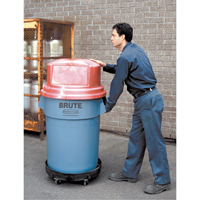 Waste Container Dolly, Polyethylene, Black Ontario Packaging