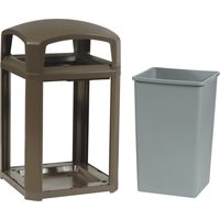 Landmark Series&reg; Classic Container Frame With Rigid Liner, Galvanized Steel, 35 US gal. Ontario Packaging