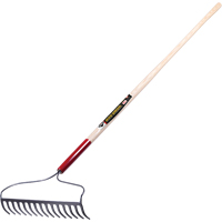 Pro Bow Rake, Wood Handle, 60" L, 16" Blade, 15 Tines Ontario Packaging