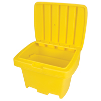 Heavy-Duty Outdoor Salt and Sand Storage Container, 30" x 24" x 24", 5.5 cu. Ft., Yellow ND337 | Ontario Packaging