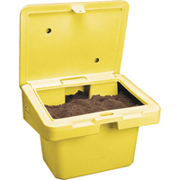 Salt Sand Container SOS™, With Hasp, 72" x 36" x 36", 36 cu. Ft., Yellow NJ119 | Ontario Packaging