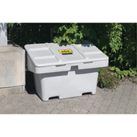 Salt Sand Container SOS™, With Hasp, 72" x 36" x 36", 36 cu. Ft., Grey NJ120 | Ontario Packaging