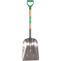 Scoop Shovel, Wood, Aluminum Blade, D-Grip Handle, 29" Length Ontario Packaging