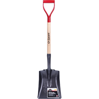 Pro Square Point Shovel, Wood, Tempered Steel Blade, D-Grip Handle, 27-3/4" Long Ontario Packaging