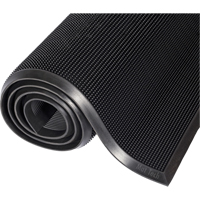 Tapis Mat-A-Dor, Caoutchouc, Grattoir Type, Motif Style pointe de doigt, 2' x 2-2/3', Noir Ontario Packaging