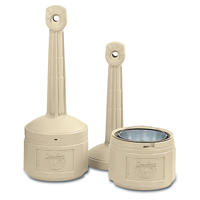 Smokers Cease-Fire&reg; Cigarette Butt Receptacle, Free-Standing, Plastic, 4 US gal. Capacity, 38-1/2" Height Ontario Packaging