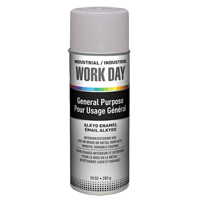 Industrial Work Day Paint, Grey, Very Flat, 10 oz., Aerosol Can Ontario Packaging