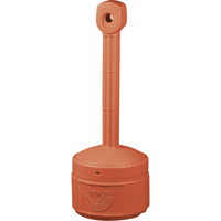 Smokers Cease-Fire&reg; Cigarette Butt Receptacle, Free-Standing, Plastic, 1 US gal. Capacity, 30" Height Ontario Packaging