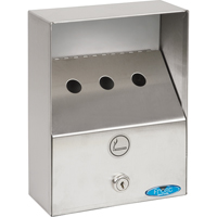 Smoking Receptacles, Wall-Mount, Stainless Steel, 1 Litres Capacity, 9" Height NI746 | Ontario Packaging