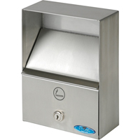 Smoking Receptacles, Wall-Mount, Stainless Steel, 1 Litres Capacity, 9" Height Ontario Packaging
