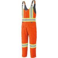 5538 High Visibility Quilted Duck Overalls, Cotton, X-Large, High Visibility Orange Ontario Packaging