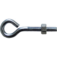 Eye Bolt, 3/8" Dia., 6" L, Zinc Plated Ontario Packaging