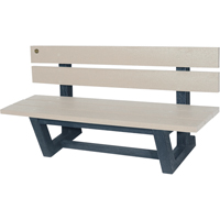 Outdoor Park Benches, Recycled Plastic, 60" L x 22-13/16" W x 29-13/16" H, Sand NJ027 | Ontario Packaging