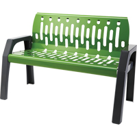 Stream Benches, Steel, 48" L x 48" W x 34" H, Green NJ197 | Ontario Packaging