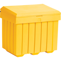 Economy Salt Sand Storage Container, 32" x 23" x 27-1/2", 10 cu. Ft., Yellow NJ451 | Ontario Packaging