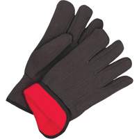 Classic Jersey Gloves, One Size, Black, Red Fleece, Slip-On NJC233 | Ontario Packaging