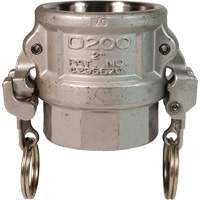 EZ Boss-Lock Cam & Groove Coupler, Stainless Steel, Type D, 1", Female NPT, 250 PSI Ontario Packaging