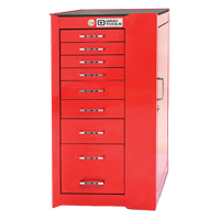 PRO+ Series Roller Cabinet, 8 Drawers, 19" W x 19" D x 36-1/2" H, Red Ontario Packaging