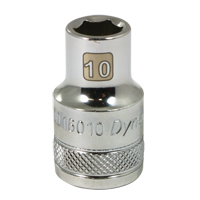 Metric Socket, 10 mm, 1/2" Drive, 6 Points Ontario Packaging