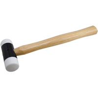 Soft-Face Hammer, 14 oz. Head Weight, Plain Face, Wood Handle, 11-5/8" L Ontario Packaging