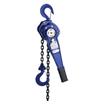 Lever Hoist, 3' Lift, 500 lbs. (0.25 tons) Capacity, Not Included Chain NJI182 | Ontario Packaging